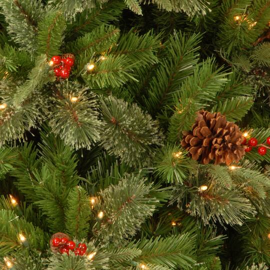 4ft Pre Lit Feel Real Colonial Artificial Entrance Christmas Tree Clear Lights